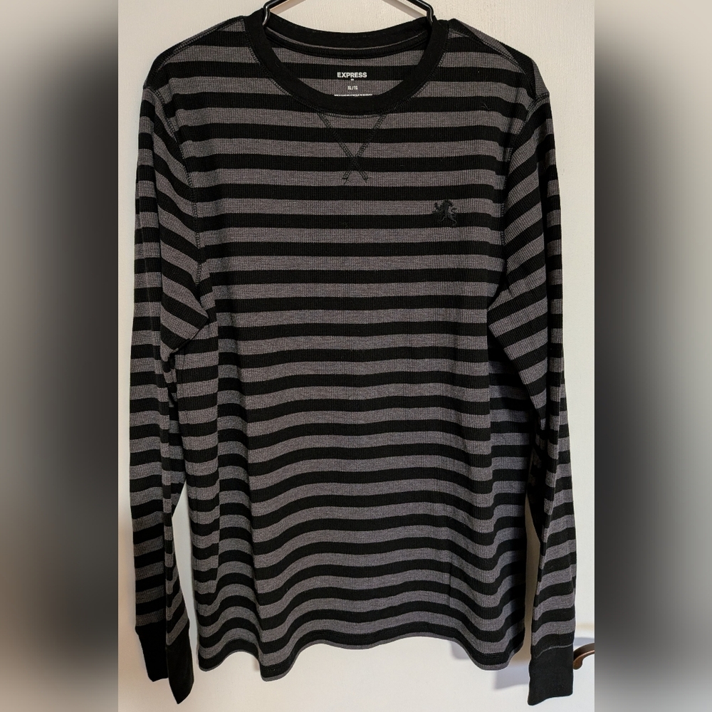 Express Men's Long Sleeve Striped Tee